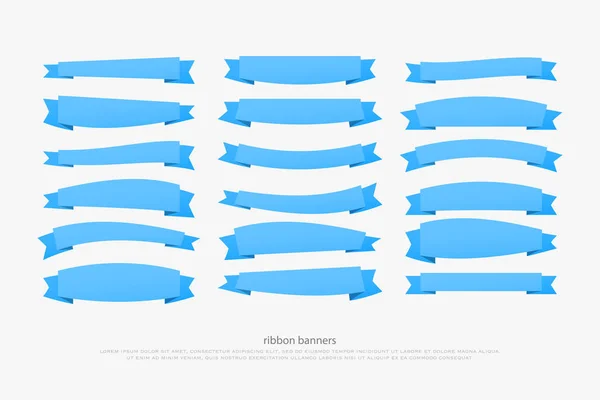 复古风格丝带横幅集 — 图库矢量图片