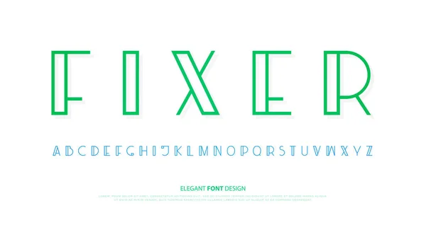 일반 알파벳 편지입니다. 벡터 글꼴 종류 디자인입니다. 현대 문자 기호 — 스톡 벡터