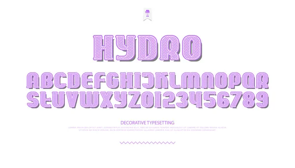 3D-stijl Alfabetletters en cijfers. vector lettertype typeontwerp — Stockvector