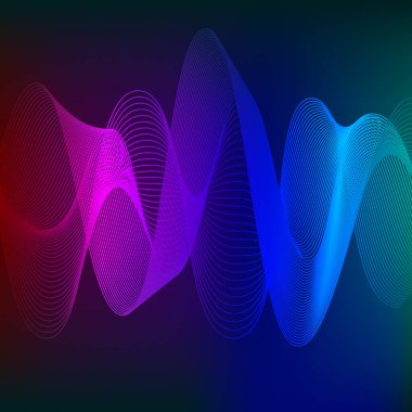 Dalga, illüstrasyon ve vektörle soyut renkli arkaplan