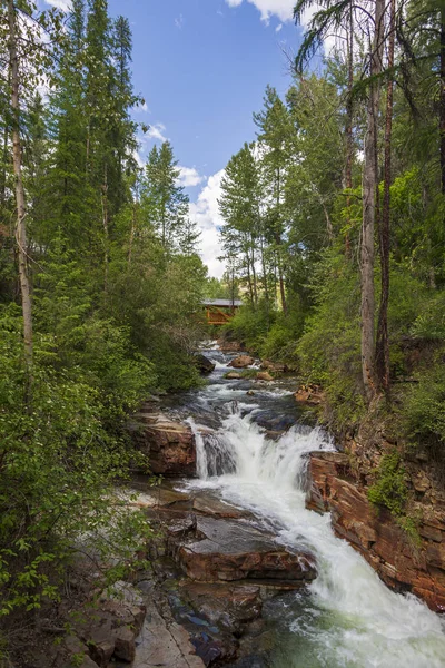 Alpenfluss — Stockfoto