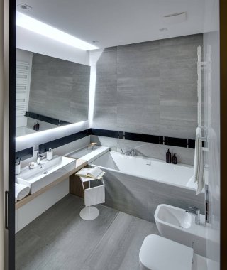 Modern style bathroom clipart