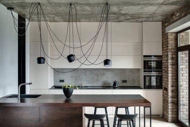 Loft tarzı mutfak bölge