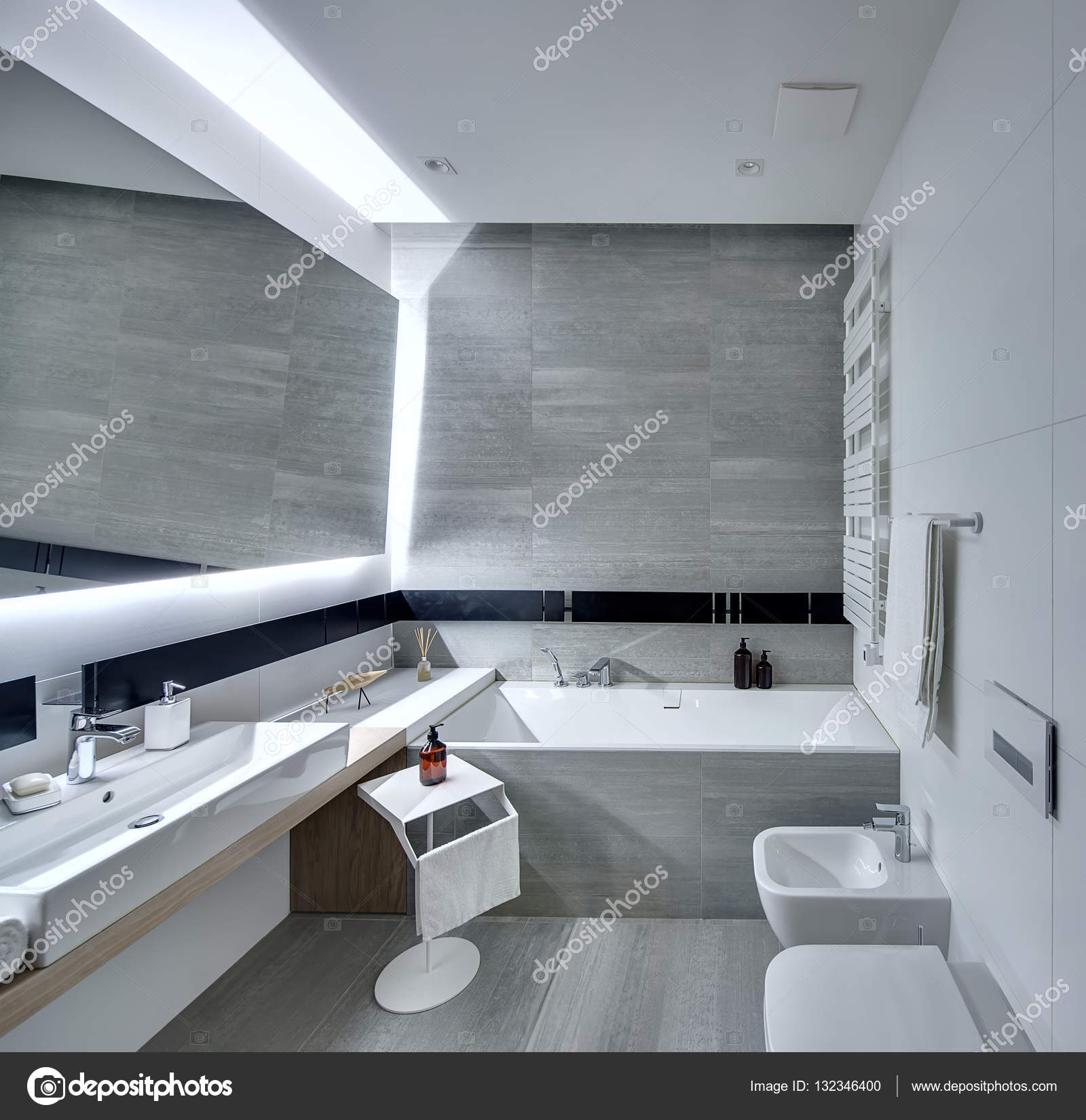Modern stÃlusú fürdÅszoba — stock fotó © bezikus #132346400