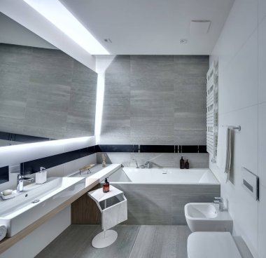 Bathroom in modern style clipart