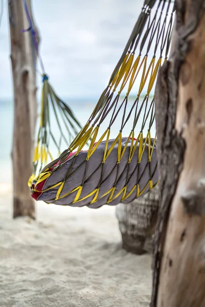 Close-up foto van hangmat op strand — Stockfoto