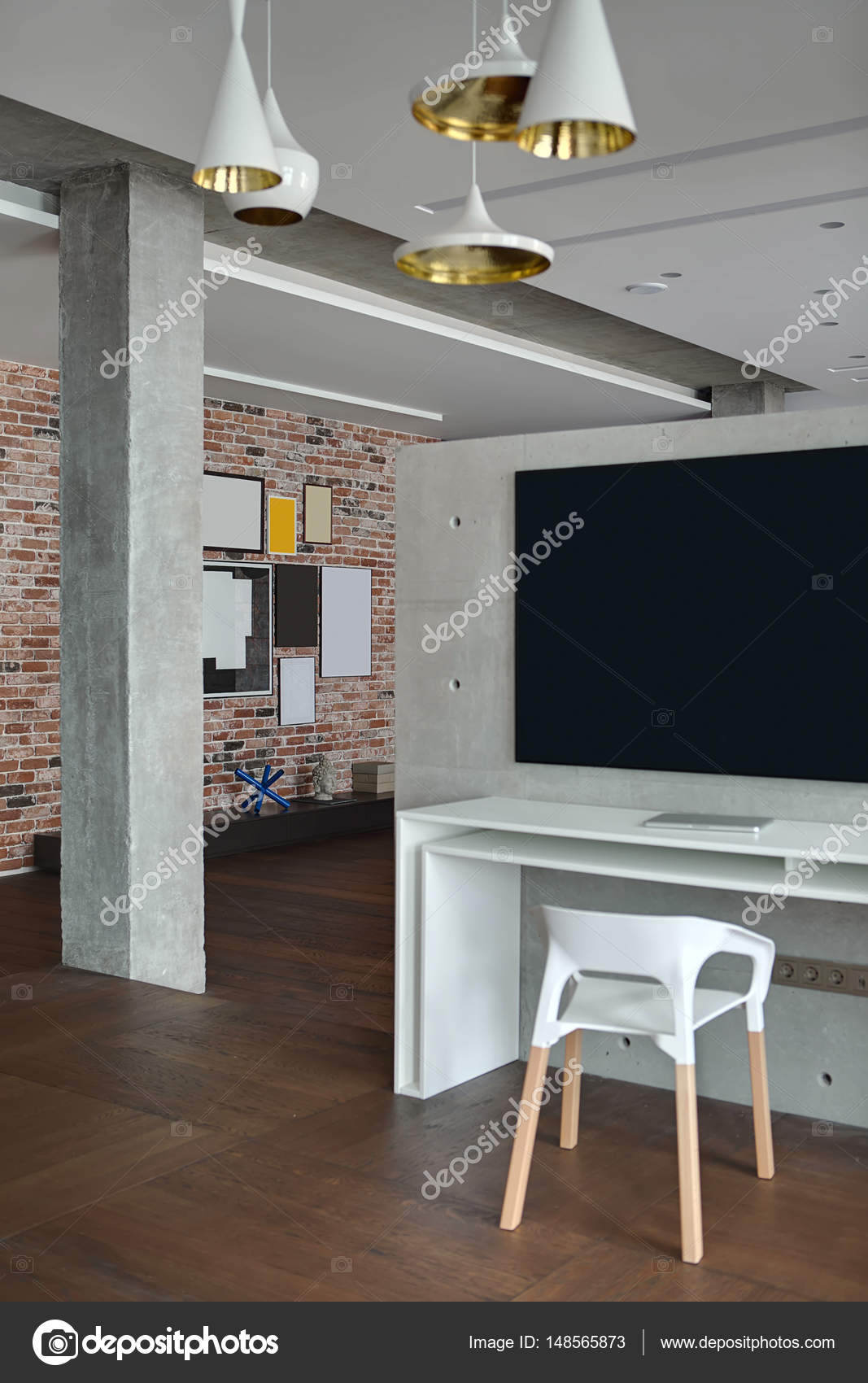 Studio Apartment In Loft Style Stock Photo C Bezikus 148565873