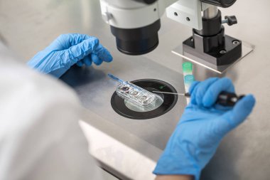 Checking result of in vitro fertilization clipart