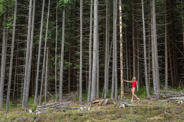 Balletttänzer posiert im Freien — Stockfoto