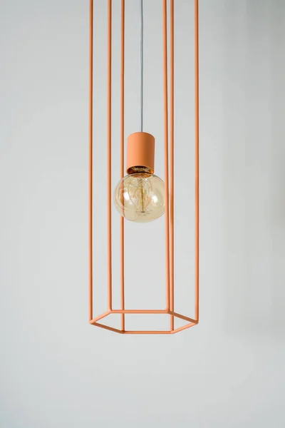 Hanging orange edison lamp — Stock Photo, Image