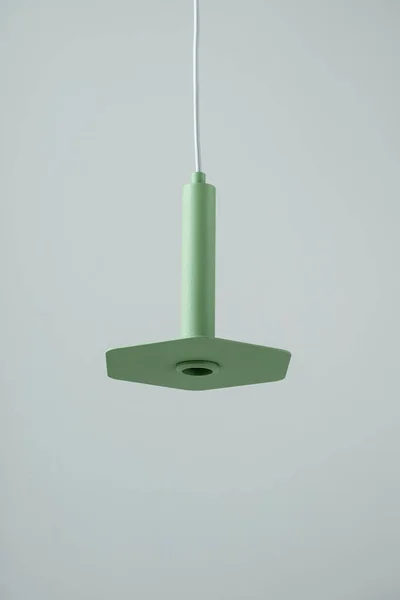 Metal hanging green lamp — Stock Photo, Image