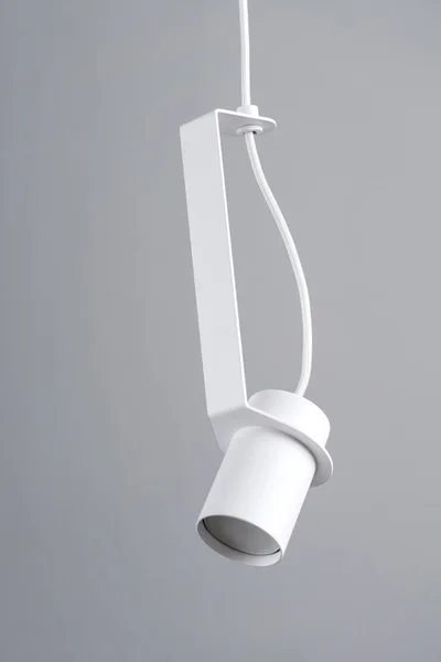 Hanging metal white lamp — Stock Photo, Image