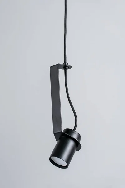 Lampa wisząca szklana czarny metal — Zdjęcie stockowe
