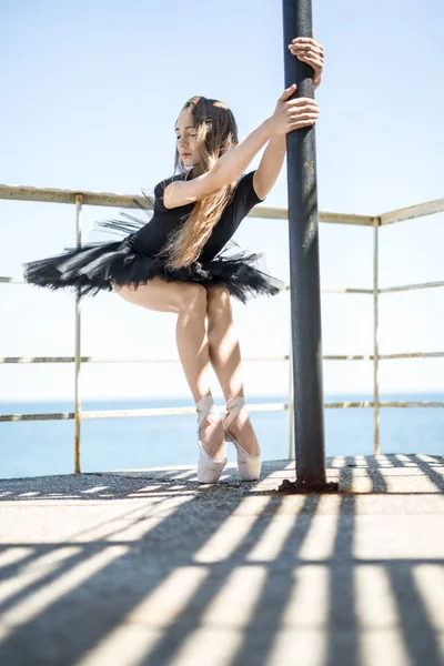 Baletka pózuje venku — Stock fotografie