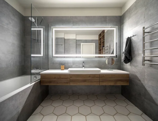 Stylish bathroom in modern style — Stock Photo, Image