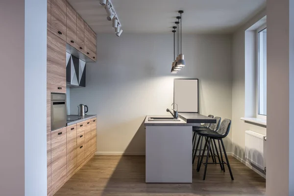 Cozinha elegante em estilo moderno — Fotografia de Stock