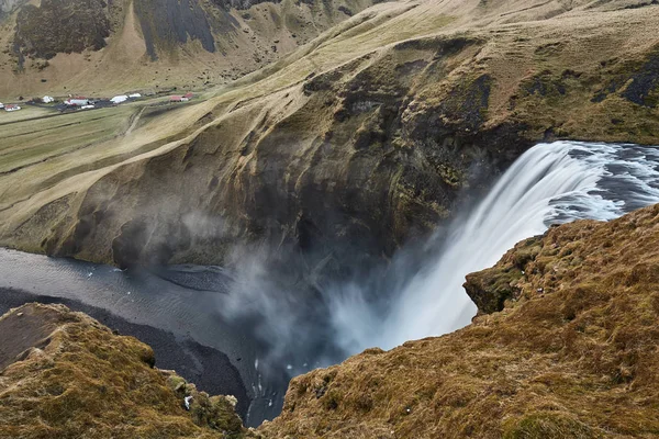 Paisaje islandés de cascada — Foto de Stock