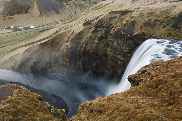 Paisaje islandés de cascada — Foto de Stock