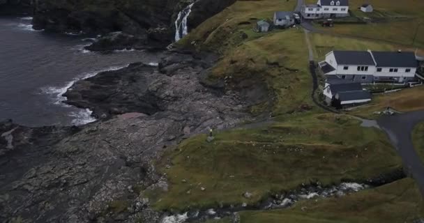 Landschap van de Faeröer — Stockvideo