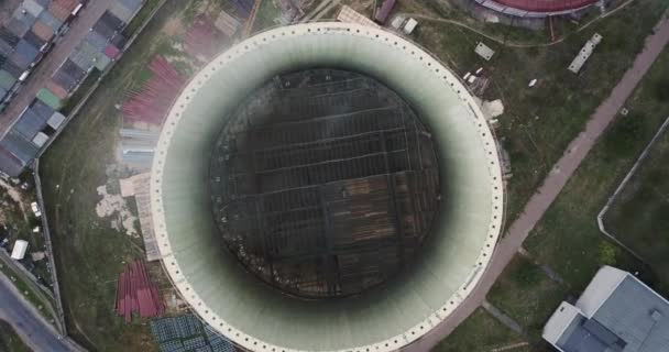 Torre de refrigeración de la central eléctrica — Vídeos de Stock