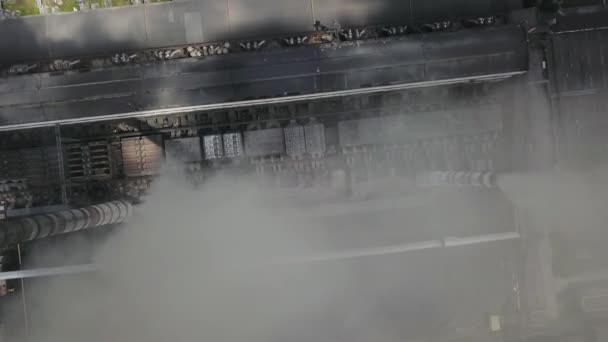 电站用蒸的烟囱 — 图库视频影像