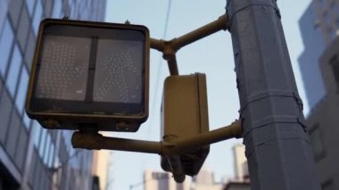 Yaya trafiği ışıklarında yakın görüntü