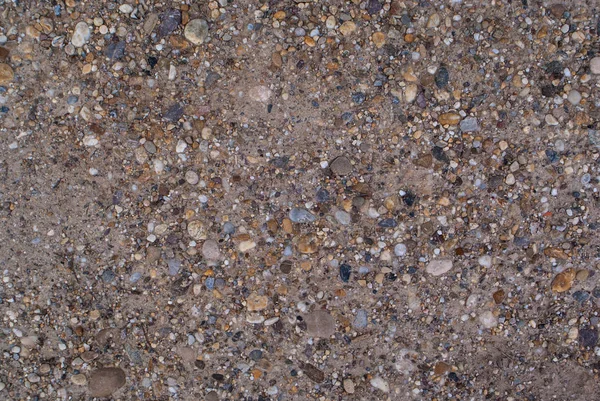 Cascalho, seixos e closeup de areia — Fotografia de Stock