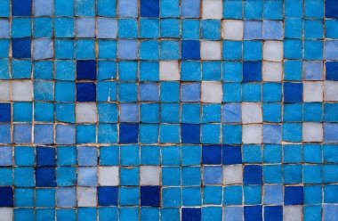 Mavi mozaik doku arka plan