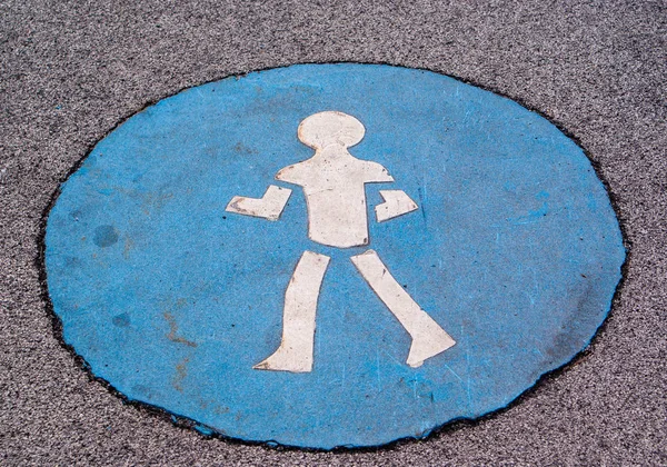 Ayak yol işareti — Stok fotoğraf