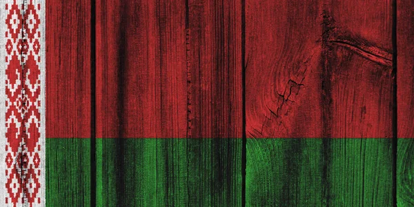 Belarus flag painted on wooden wall for background — Stock Photo, Image