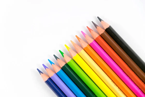 Kolorowy ołówek na białym tle Obrazy Stockowe bez tantiem