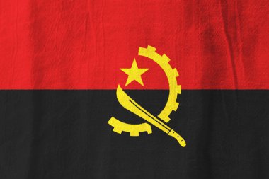Angola kumaş bayrak ulusal bayrak kumaştan grafik tasarım için
