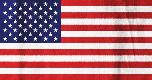 USA tyg flagga flagga från tyg för gra — Stockfoto