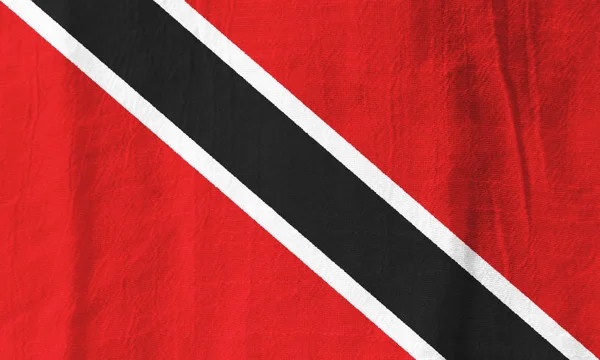 Nationale vlag van Trinidad en Tobago stof vlag uit weefsel voor g — Stockfoto