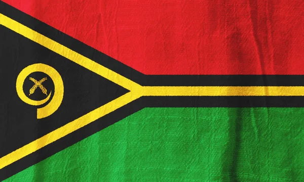 Nationale vlag van Vanuatu stof vlag uit weefsel voor grafische desig — Stockfoto