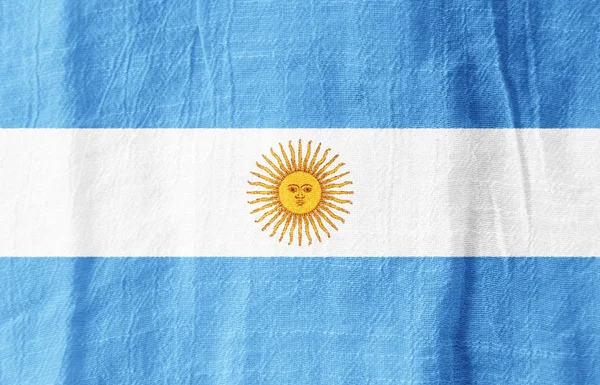 Argentina fabric flag  national flag from fabric for graphic des — Stock Photo, Image