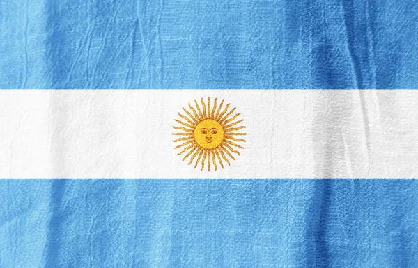 Argentinien Stofffahne Nationalflagge aus Stoff für Grafik — Stockfoto