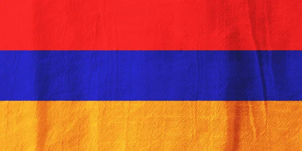 Nationale vlag van Armenië stof vlag uit weefsel voor grafische desig — Stockfoto