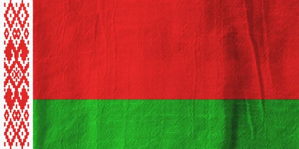 Beyaz Rusya kumaş bayrak ulusal bayrak kumaş için grafik desig dan — Stok fotoğraf