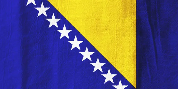 보스니아 헤르체고비나 직물 국기 국기 직물에서 fo — 스톡 사진