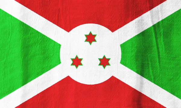 Nationale vlag van Burundi stof vlag uit weefsel voor grafische desig — Stockfoto