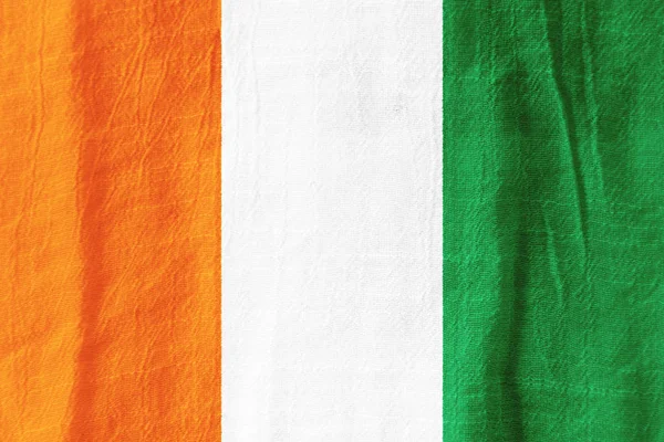 Bandera de tela Cote d 'Ivoire Bandera nacional de tela para gráficos — Foto de Stock