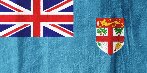 Fiji tyg flagga flagga från tyg för grafisk design. — Stockfoto