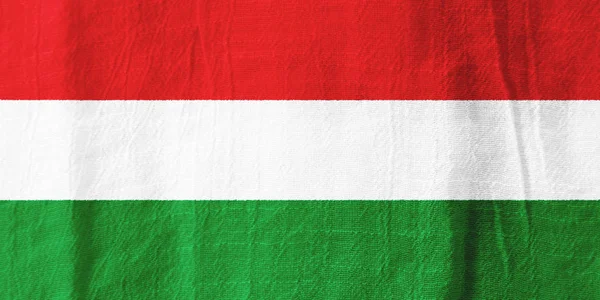 匈牙利面料国旗国旗从织物，用于图形设计 — 图库照片