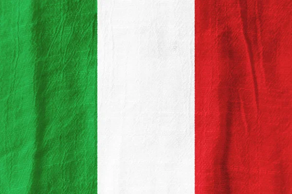 Nationale vlag van weefsel van Italië vlag uit weefsel voor grafische vormgeving. — Stockfoto