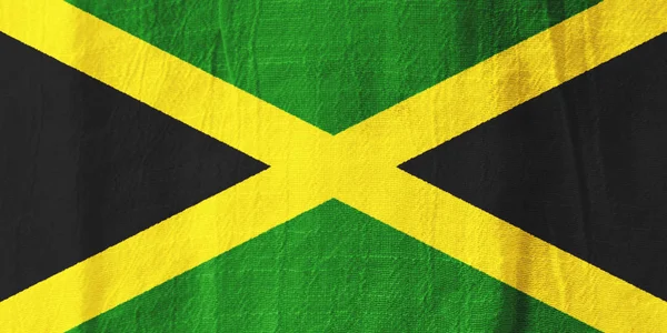 Εθνική σημαία σημαία Τζαμάικα ύφασμα από ύφασμα για γραφικό ονομασία Φωτογραφία Αρχείου