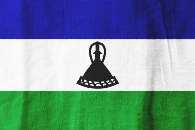Lesotho kumaş bayrak ulusal bayrak kumaş için grafik desig dan