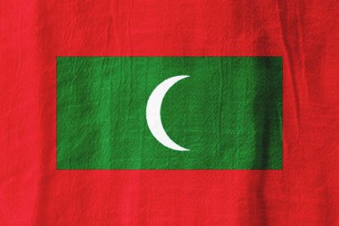 Maldivler kumaş bayrak ulusal bayrak kumaştan grafik desi için