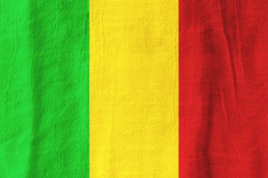 Mali kumaş bayrak ulusal bayrak kumaştan grafik tasarım için.