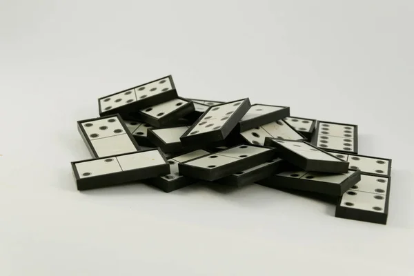 Domino na białym tle na białym tle projektowania graficznego. — Zdjęcie stockowe